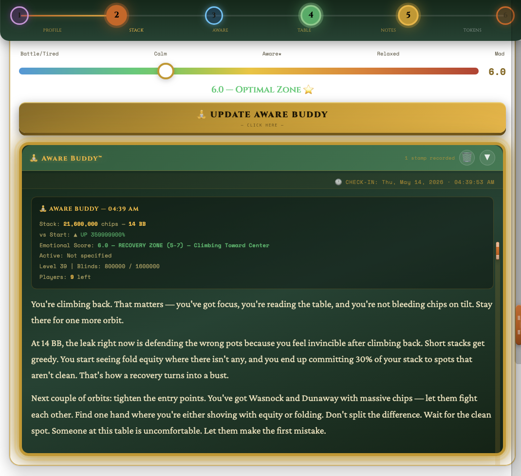 Aware Buddy emotional check-in